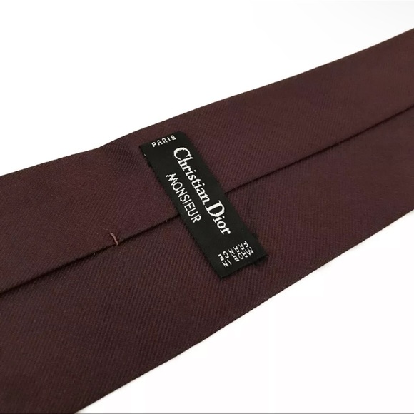 AUTH Christian Dior CD 100% Silk Tie - Picture 3 of 5